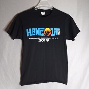 Travis Scott Hangout Fest Vampire Weekend Music Vacation Black T-Shirt Women's S